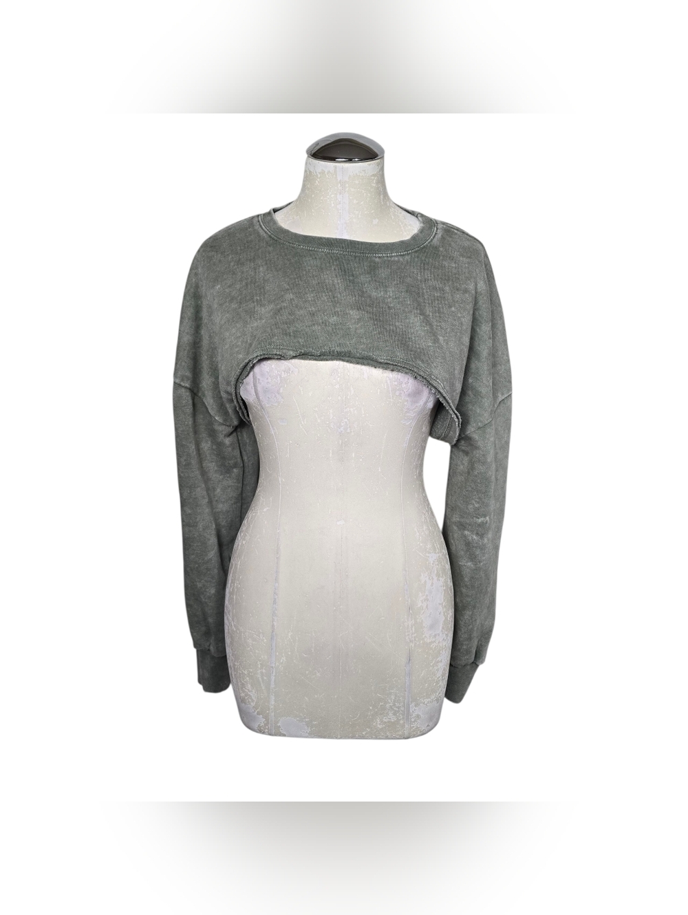 Gilded Intent Green Cropped Sweatshirt L